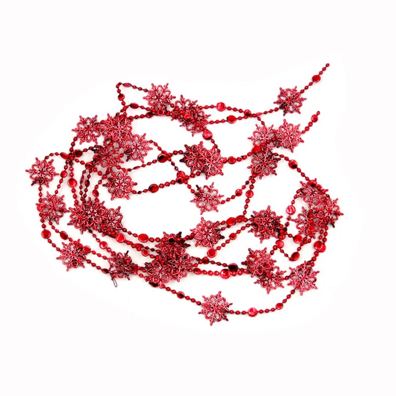 Рождественское украшение Снежинка цепь ПВХ двери окна украшения для