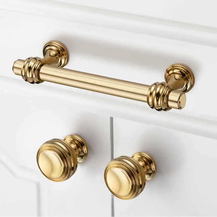 

96 128 160mm modern simple fashion gold solid kitchen cabinet wine cabinet wardrobe cupboard drawer door handle pull knob 5"
