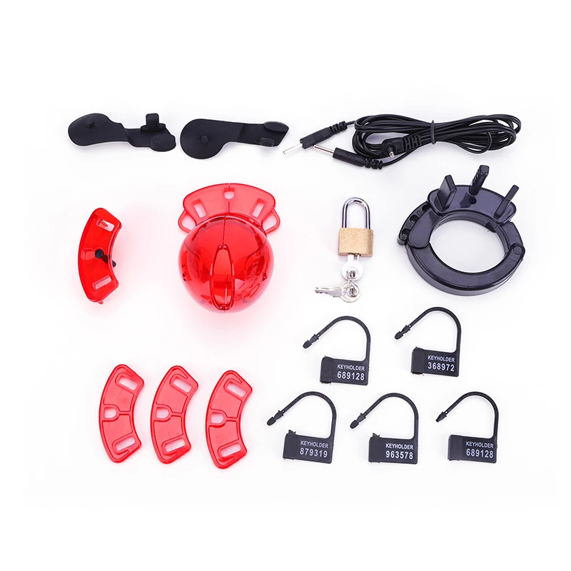 Электрическим током Пульс мужской Пластик целомудрие устройство петух клетка с