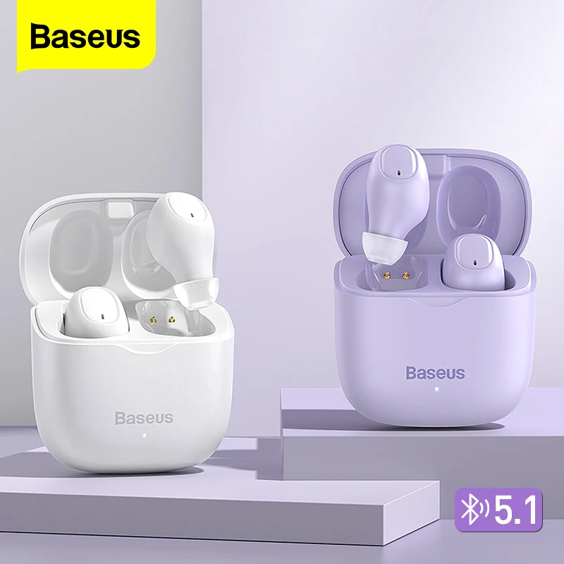 

Baseus W12 TWS Wireless Earphone Bluetooth 5.1 Headphone Headset True Wireless Earbuds For iPhone 13 Pro Max Handsfree Ear Buds