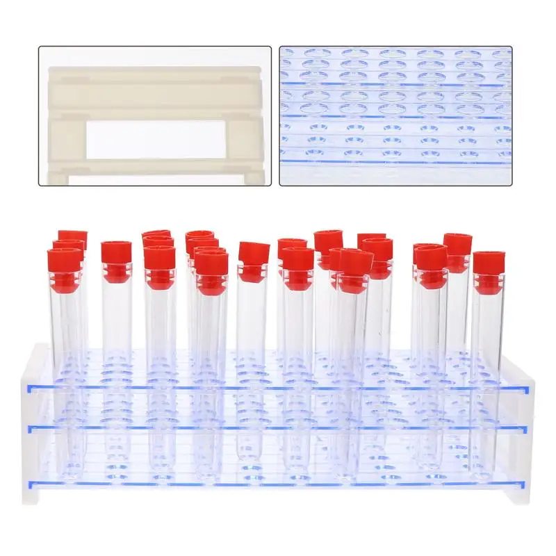 

1 Set Disposable Centrifuge Practical Test Tubes Plastic Tubes Tube Rack for Experiment Science