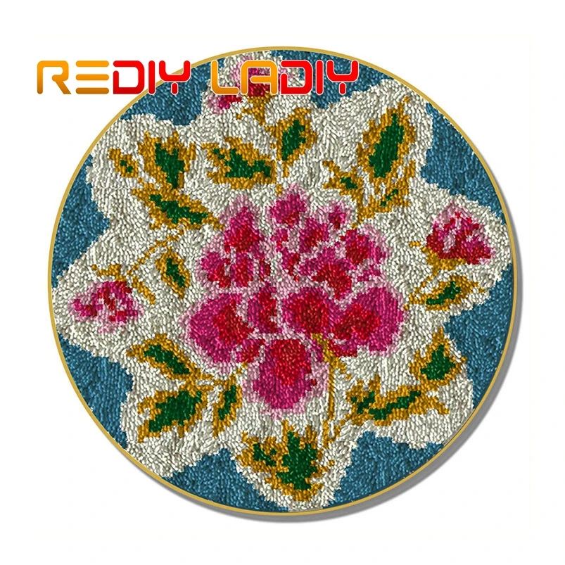 Набор крючков с защелкой ковер сделай сам вязаный крючком розы цветы акриловая