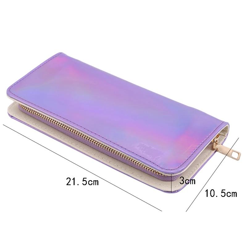 Женская сумка кошелек голографические кожаные кошельки лазерный Органайзер