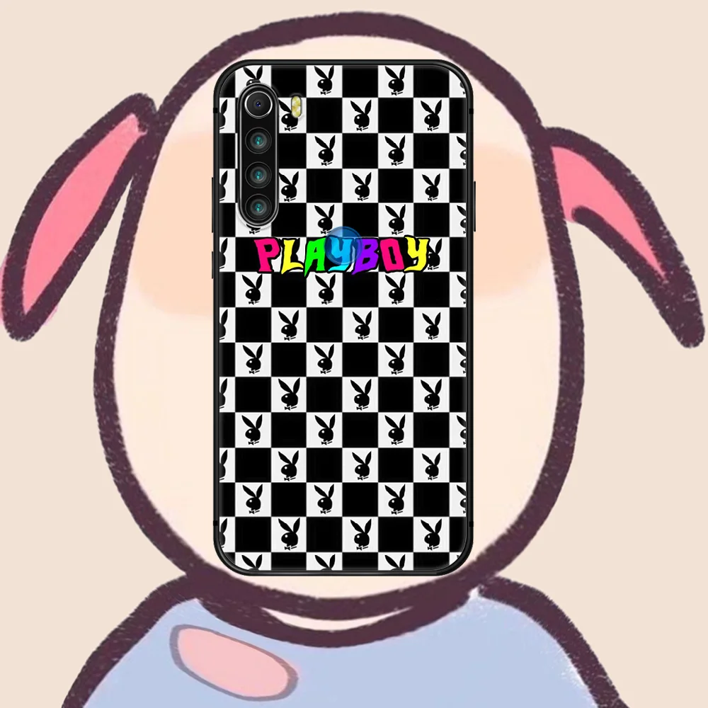 

American Rabbit Brand Phone Case For XIAOMI Redmi Note 5 7 8 T 9 6A 7A 8A 9S K 20 30 Pro black Hoesjes Trend Cell Silicone Shell