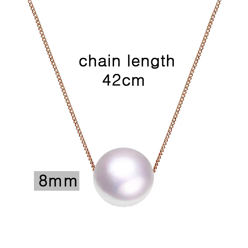 

LEEKER Elegant White Imitation Pearls Pendant Necklace Rose Gold Silver Color Chain For Women Necklace Jewelry 086 LK8