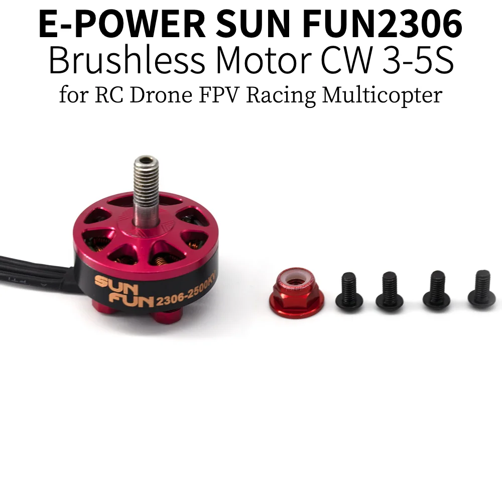 

E-Power Samguk SUN FUN2306 2306-1750kv 2500KV Brushless Motor CW 3-5S for RC Drone FPV Racing Multicopter