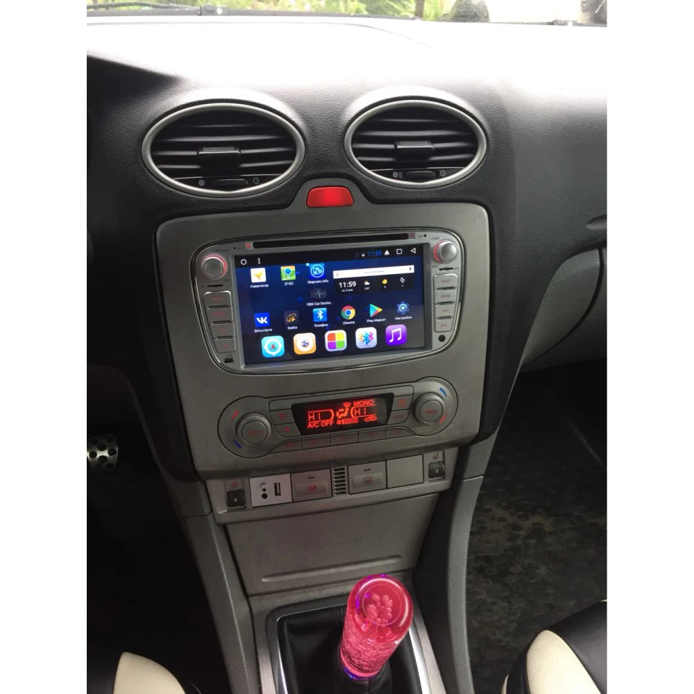 CHOGATH 2 Din 7 &quotAndroid 8 0 Quad core автомобильный DVD радио плеер для FORD FOCUS 2/MONDEO/S