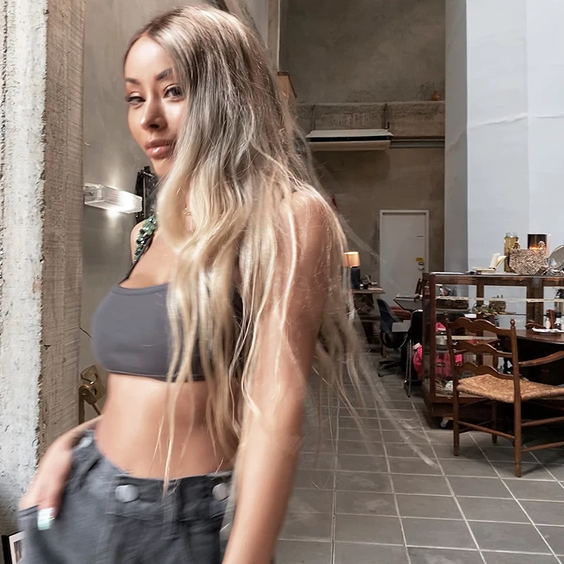 Женский летний укороченный топ с открытой спиной жилет майки топы | Женская