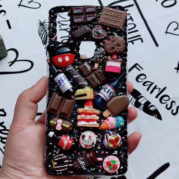 Милый DIY чехол для iPhone X/XS 3D шоколадный телефона ip11 pro max кремовый ручной работы XS MAX