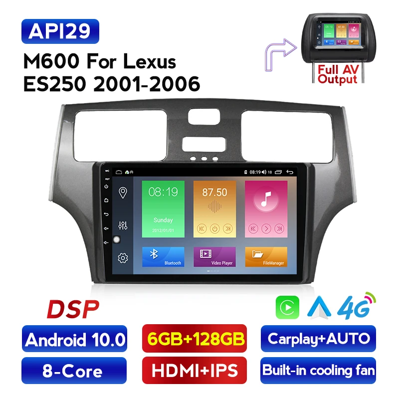 

Мультимедийный видеоплеер с GPS-Навигатором, IPS-экраном, Android 10,0, для Lexus ES250, ES300, ES330, 2001-2006