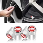 4 шт. колпачок клапана автомобильной шины, металлический Серебряный сердечник двери, шестигранные Автозапчасти для Fiat 500 500C 500L 500X Brava Ducato Fiorino Panda Stilo