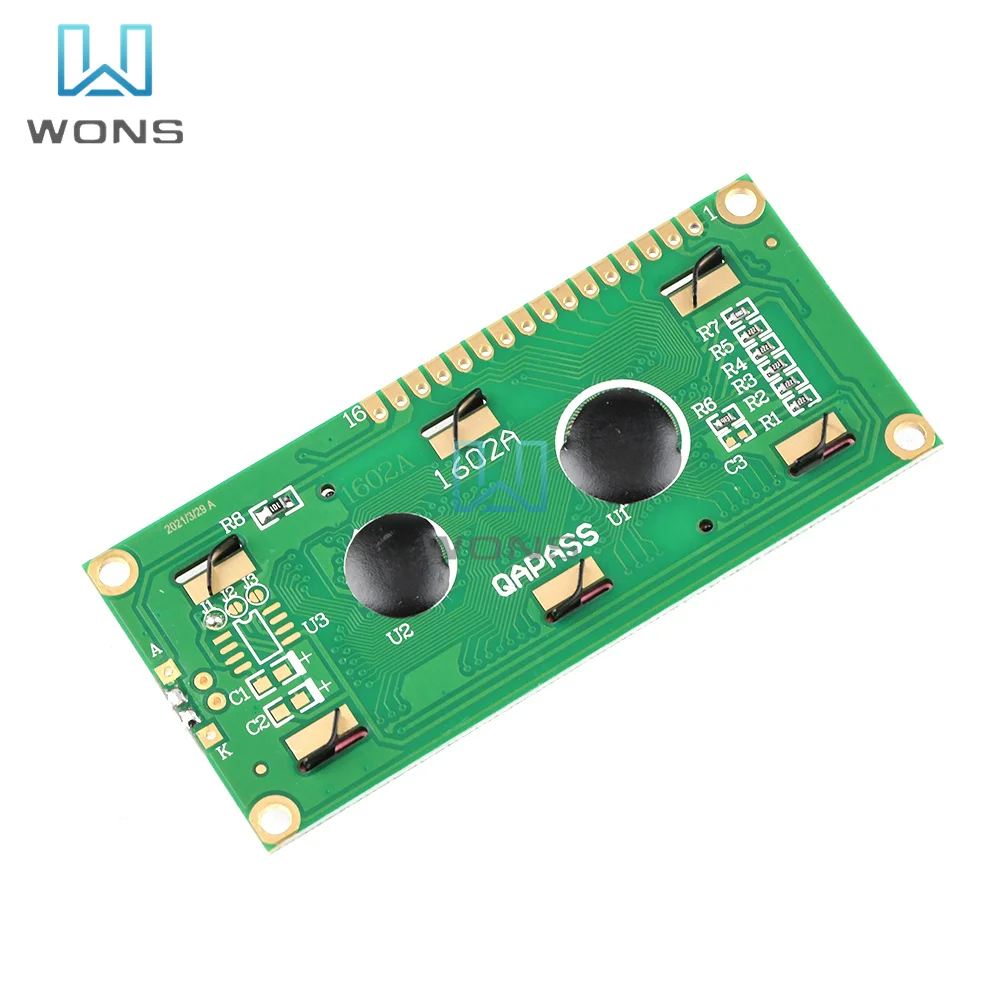 Последовательный ЖК-модуль I2C SPI 1602 экран дисплей с подсветкой 16*2 символа плата