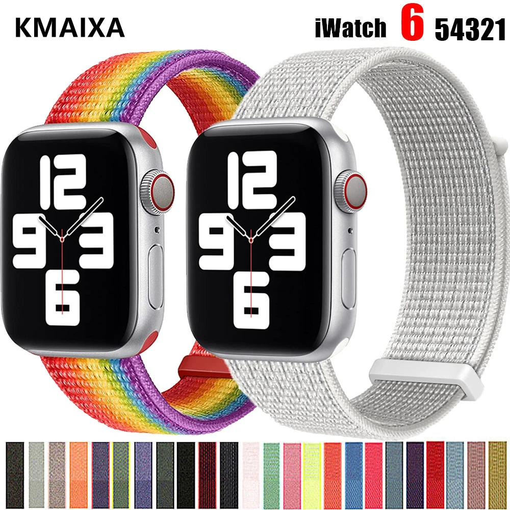 

Ремешок нейлоновый для apple watch band 44 мм 41 мм 42 мм 38 мм 40 45 мм, аксессуары для умных часов Solo Loop, iWatch Series 3 4 5 6 7 se