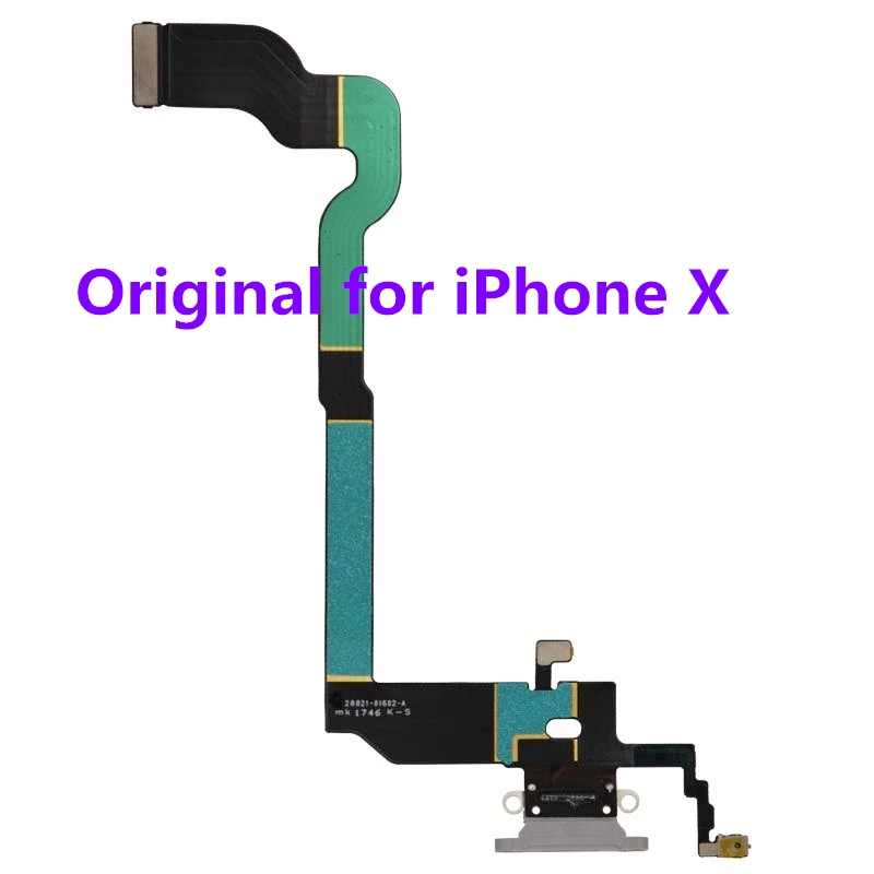 Оригинальный новый гибкий USB кабель для зарядки iPhone X XS XR Max светло серый белый