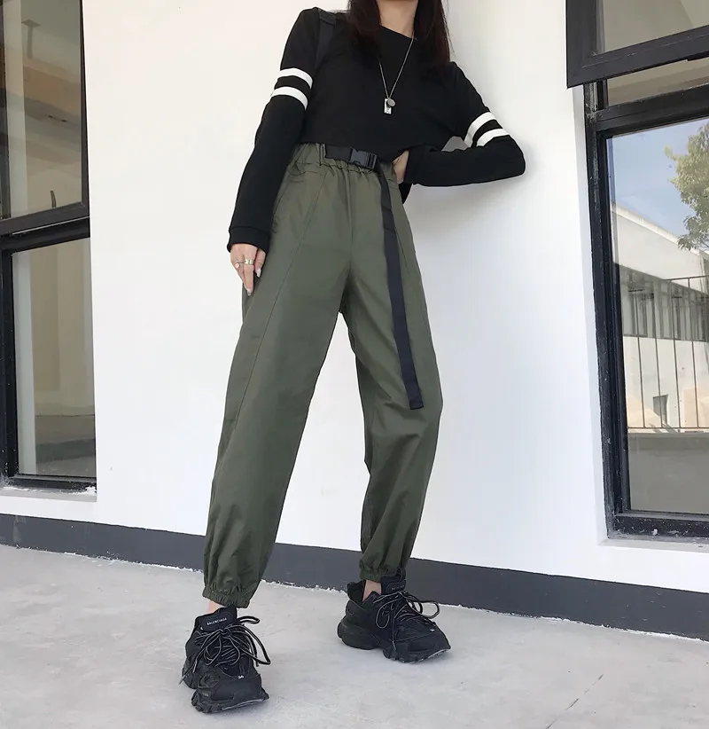 Лидер продаж уличные облегающие брюки с высокой талией в стиле хип хоп 2020 новые