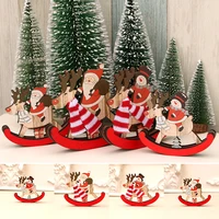 xmas christmas wooden pendants diy wood craft christmas tree decorations christmas gift kid toy home decorations new year 2022