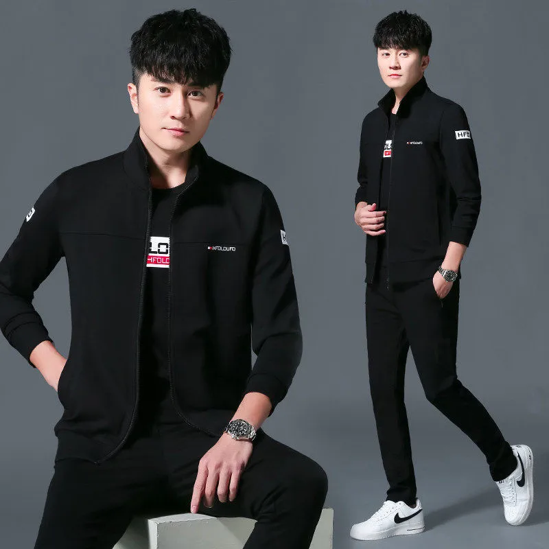 Осень 2019 новый спортивный костюм мужской гигиенический гардероб для отдыха
