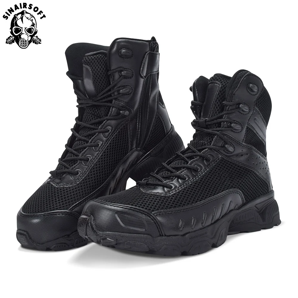 

SINAIRSOFT Outdoor Sports Camping Shoes For Men Tactical Hiking Upstream Shoes For Summer Breathable Waterproof Coating LY0922