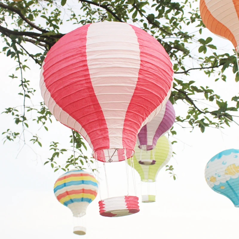 

12inch Wedding Birthday Party Decor Hot Air Balloon Paper Lantern Christmas Festival Bar Decor Craft Hanging Air Balloon Lantern