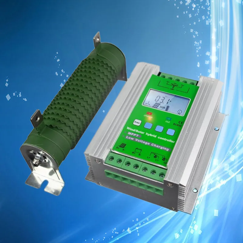 12 V/24 V автоматический переключатель со слежением за максимальной точкой мощности, ветро-солнечной гибридной Boost Тип Контроллер заряда для фотоэлектрических систем и подходит для 600 Вт 800 Вт ветровая турбина+ 400 Вт 600 Панели солнечные