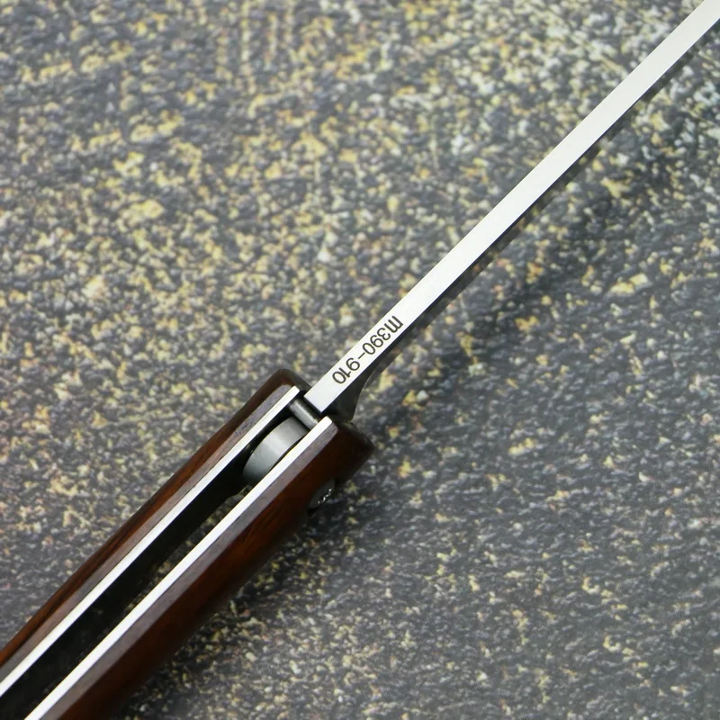 Складной нож M390 с деревянной рукояткой карманный медный подшипник для охоты
