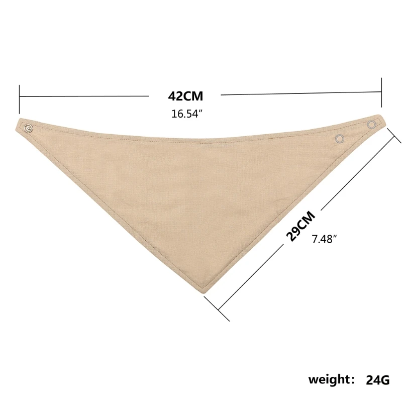 

4 Pcs Soft Cotton Triangle Scarf Solid Color Snap Button Bib Baby Feeding Drool Saliva Towel Bandana Burp Cloth H055