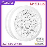 2021 aqara m1s hub gateway with rgb led night light zigbee 3 0 app remote control smart home work with mijia app apple homekit