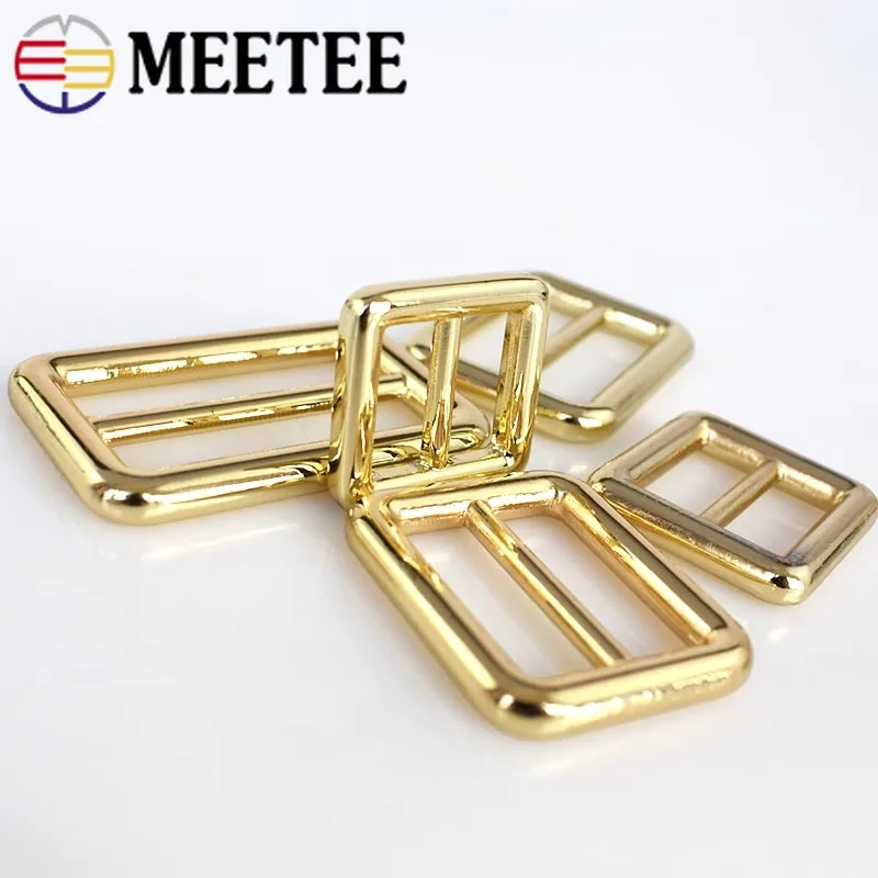 Meetee 4 шт. 15/20/25/32/38 мм металлическая сумка с регулировкой золотистого цвета пряжки