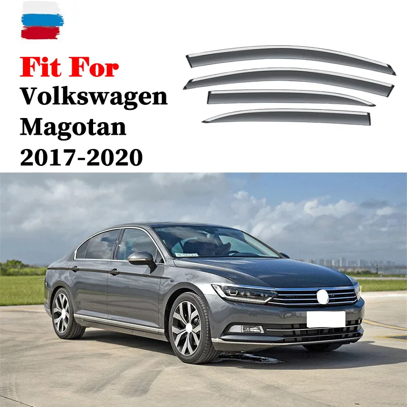 FOR Volkswagen Magotan 2007-2020 window visor car rain shield deflectors awning trim cover exterior car-styling accessories |