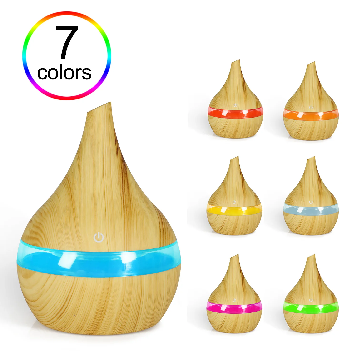 

300ML Mini USB Air Humidifier Wood Frain Aroma Essential Oil Diffuser Ultrasonic Aromatherapy Fogger Mist Maker Home Office Car
