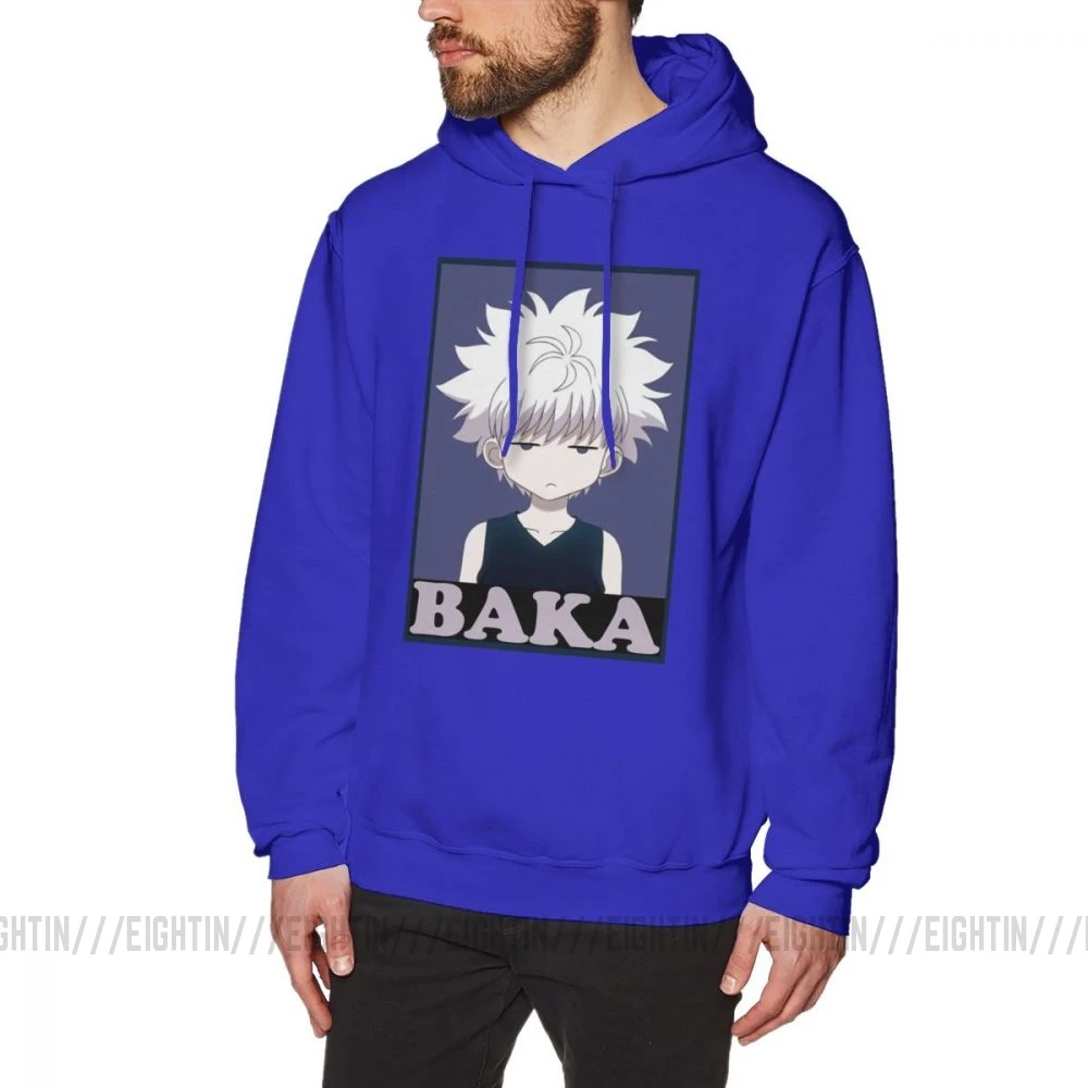Охотник х ОХОТНИК Killua Zoldyck Baka Мужская толстовка забавные хлопковые Толстовки Новая Толстовка - Цвет: Синий
