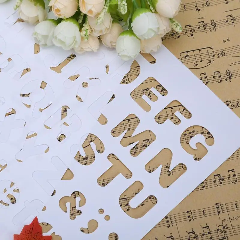 Буквы Алфавит количество Многослойные трафареты для стены Скрапбукинг живопись