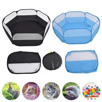 pet cage portable pet tent folding hedgehog house small pet playpen puppy kennel easy operation hexagonal fence hamster house