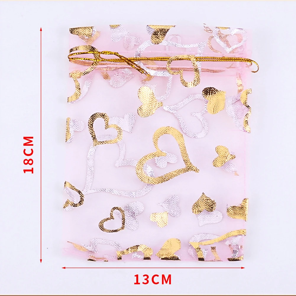 Яркие пакеты для конфет 100 шт. прозрачные конфеты с рисунком милого сердца