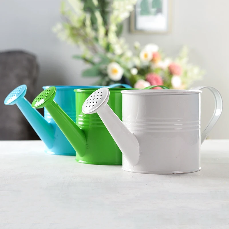 

Watering Can Vintage Style Garden Watering Bucket Solid Color Plant Water Spray Can