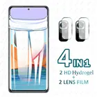 Гидрогелевый чехол для Xiaomi Redmi Note 10 Pro, защитная пленка для экрана и камеры, закаленное стекло для Note 10, 10s, 10Pro Max, защитная пленка