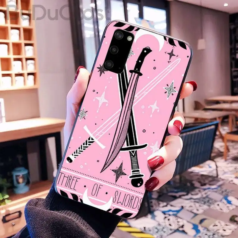 

The Lovely Omens Tarot Deck Phone Case for Samsung S20 plus Ultra S6 S7 edge S8 S9 plus S10 5G