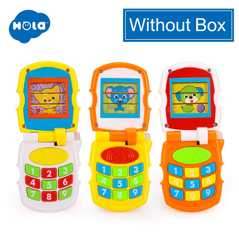 HOLA TOYS 766 детская игрушка флип-телефон игрушка детская учеба музыкальный звук телефон обучающая игрушка для детей - Цвет: WITHOUT BOX