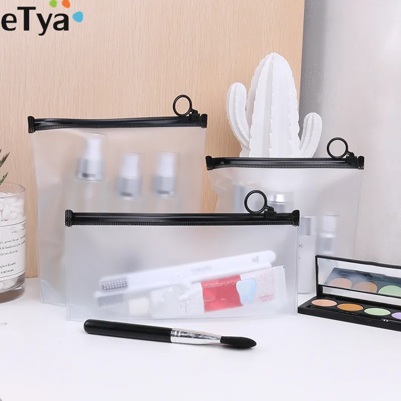 ETya прозрачная косметичка из ПВХ для девочек водонепроницаемая Женская дорожная