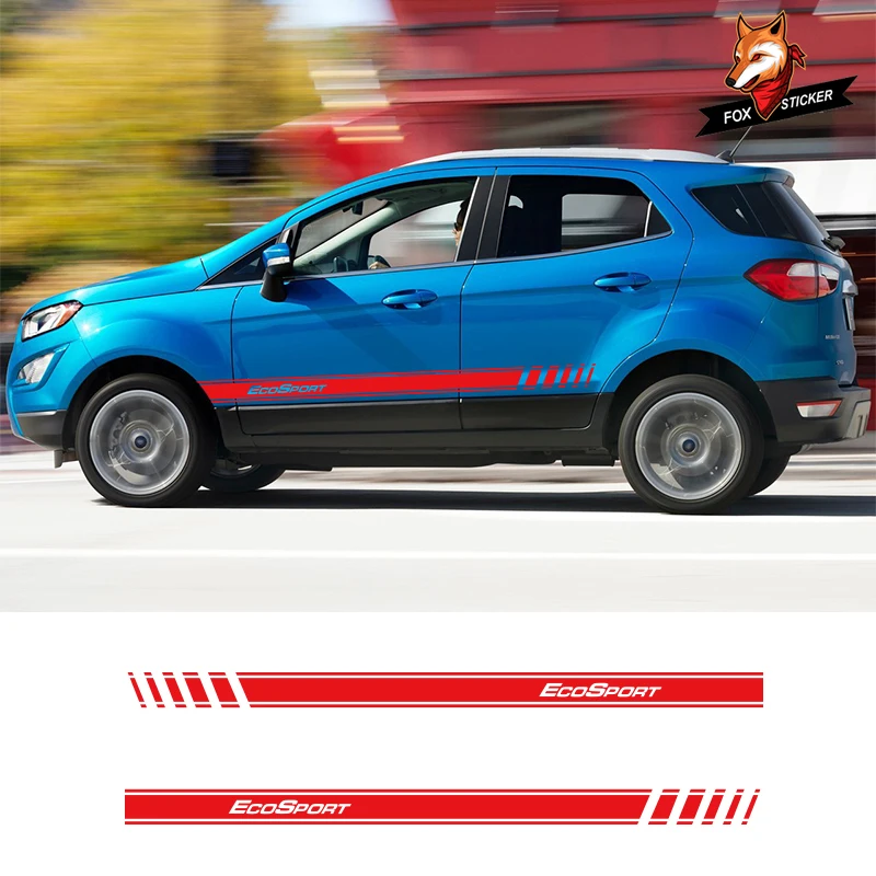 2 шт. виниловые наклейки с полосками сбоку для дверей автомобиля графические