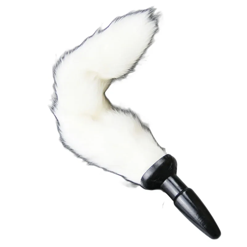 47 см Силиконовая Анальная пробка с лисьим хвостом для зачистки задних дворов