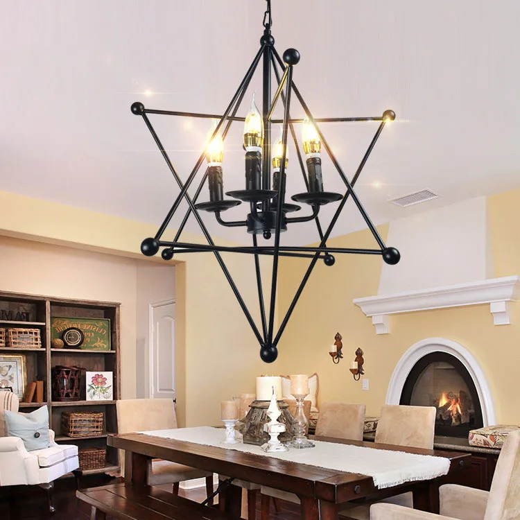 Люстра для бара в промышленном стиле магазин креативной одежды тема ресторана