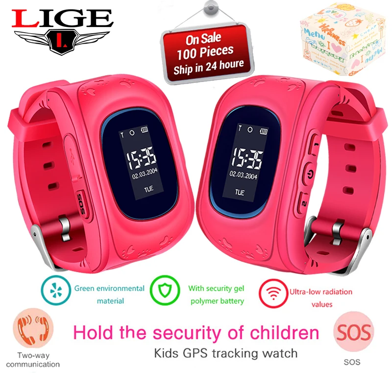 LIGE новые детские часы Детские Смарт для детей SOS Вызов поиск местоположения