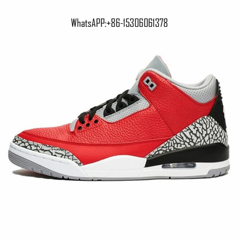 

High Quality 3 Men Basketball Shoes Black Cement UNC Fragment Tinker Women Sneakers Sports Trainer