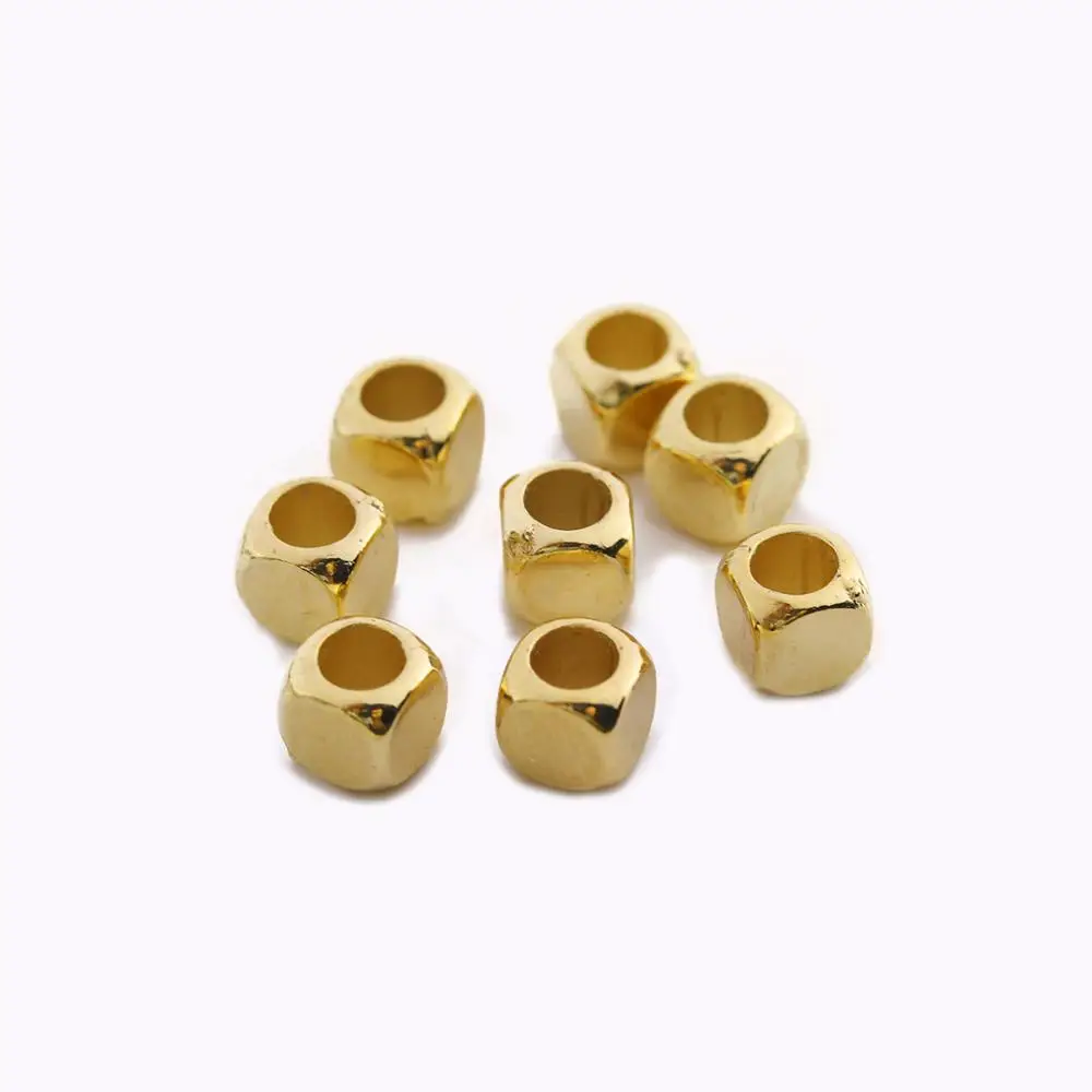 gold 5mm 200 шт/партия 6*6 мм Внутреннее отверстие 1 мм CCB Золото Серебро Цвет разделитель для бусин в виде звездочки рондели для бусин бусины DIY ювелирных изделий - Color: gold 5mm