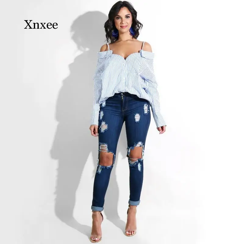 

Сезон весна-осень; Женские тонкие рубашки для мальчиков полосатые футболки с открытыми плечами с длинными рукавами рубашки для мальчиков п...