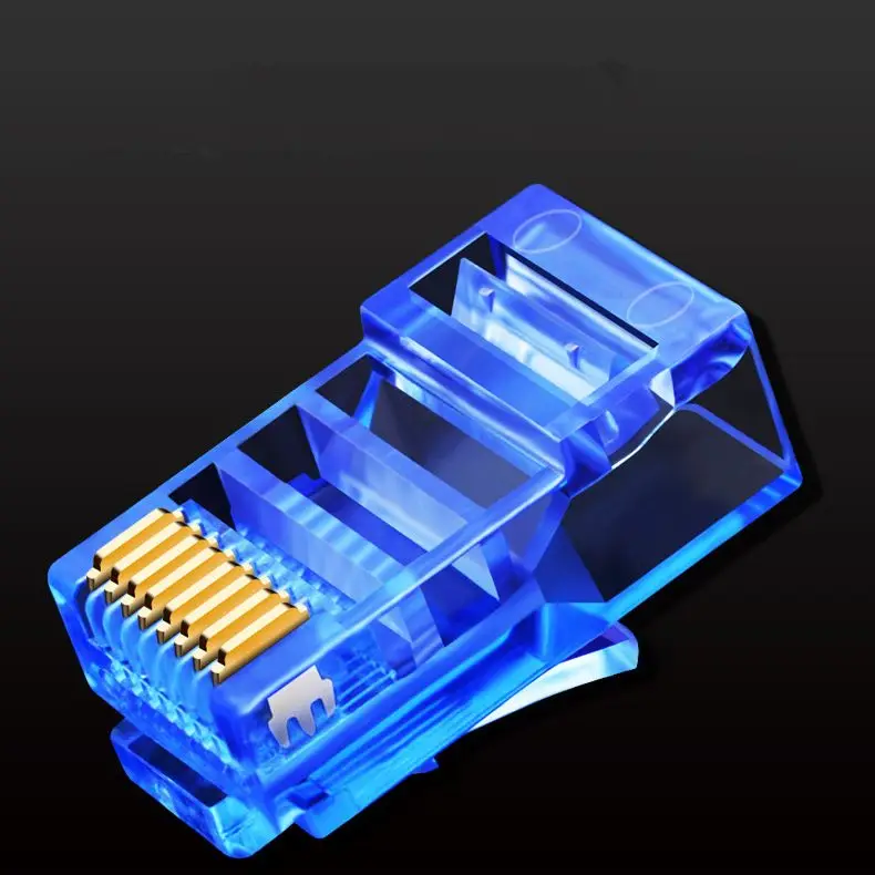 Разъем Cat5e RJ45 синий сетевой кабель Ethernet UTP 8P8C модульный неэкранированный