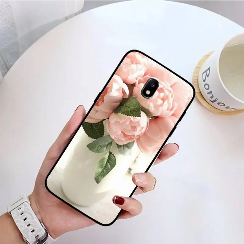 YNDFCNB Purple Peony Flower On the Vase Phone Case For Samsung Galaxy J7 J6 J6PLUS J8 J4 J4Plus J7DUO J7NEO J2 J5 Prime | Мобильные