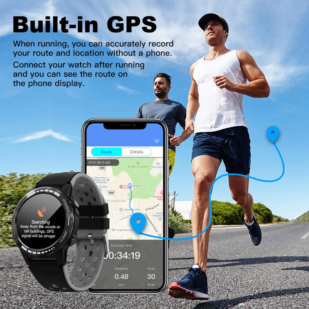 gps smart watch men women 2021 gandley m7 sports fitness smartwatch gps blood pressure heart rate for xioaomi android ios free global shipping