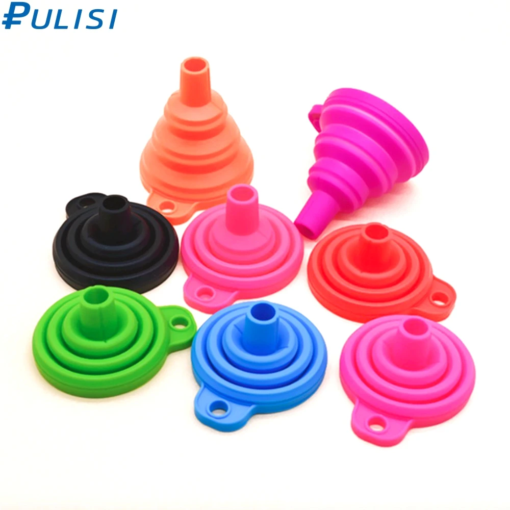 PULISI кухонные складные силиконовые воронки для переноса жидкого порошка и